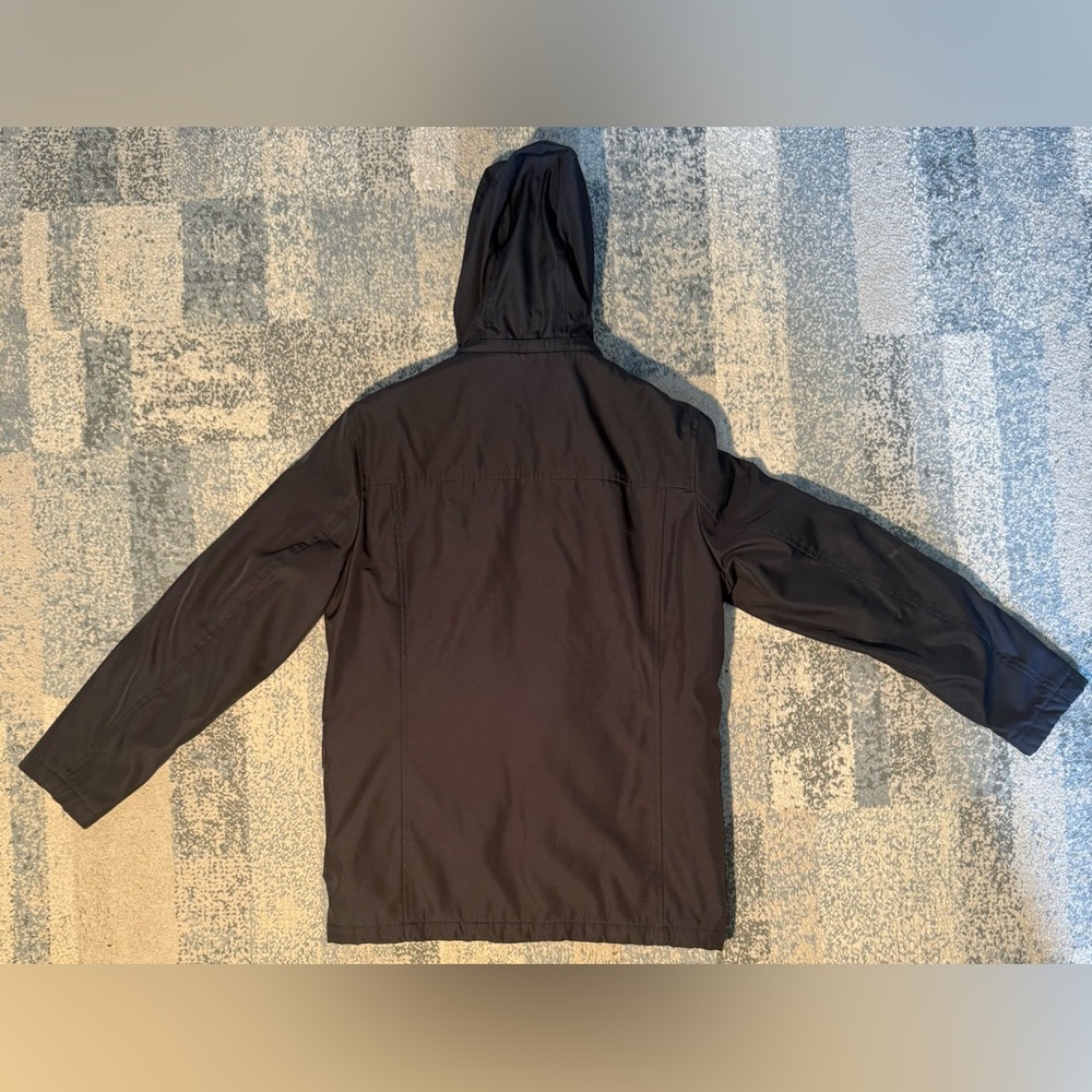 Calvin Klein Navy Blue Lightweight Fall Jacket With Removable Hood - Picture 3 of 9